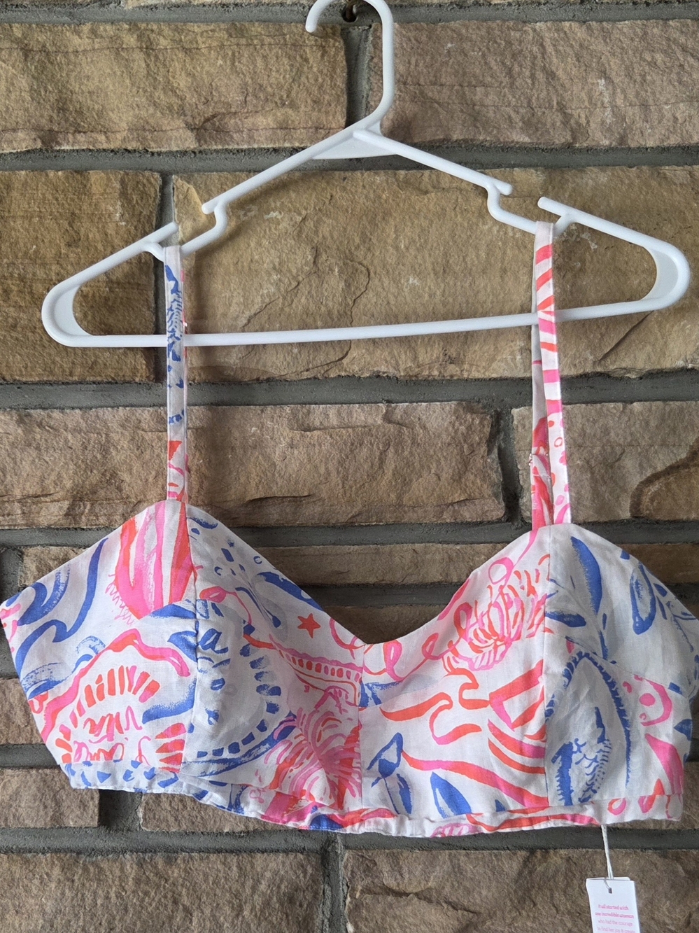 NWT Lilly Pulutzer Sawyer Bandeau Linen Top